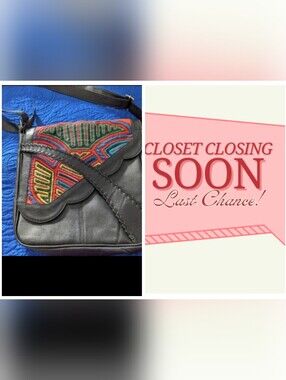 Material: Napa Leather , and Molas Width: 11.5Height: 10.5Strap: Max : 54" in